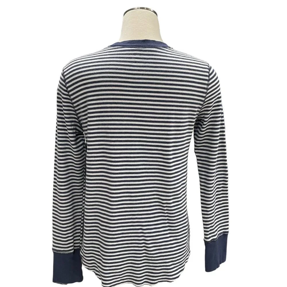 Aerie Women's Striped Long-Sleeve T-Shirt Medium Nautical Casual Comfy Summer - Picture 8 of 11